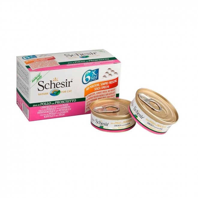 Schesir Cat Adult Ham Jelly 6x50 g