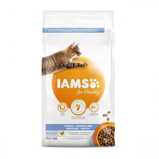 Iams for Vitality Cat Adult Dental Chicken (3 kg)
