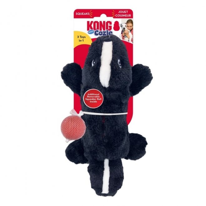 Läs mer om KONG Cozie Pocketz Mjukisdjur Skunk med Godisficka