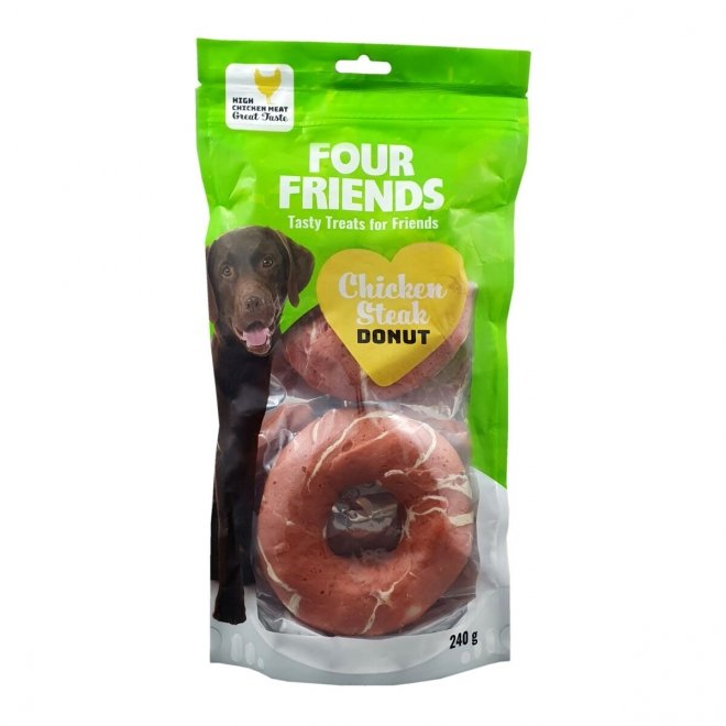 FourFriends Dog Chicken Steak Donut 2-pack