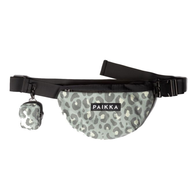 PAIKKA Visibility Treat Bag Midjeväska Leopard Grön