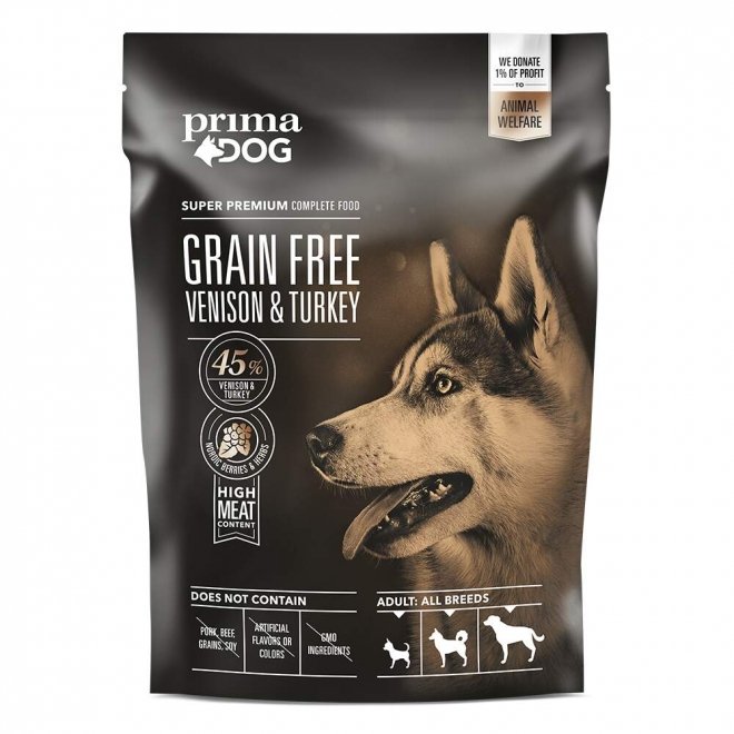 PrimaDog Adult All Breeds Sensitive Grain Free Venison & Turkey