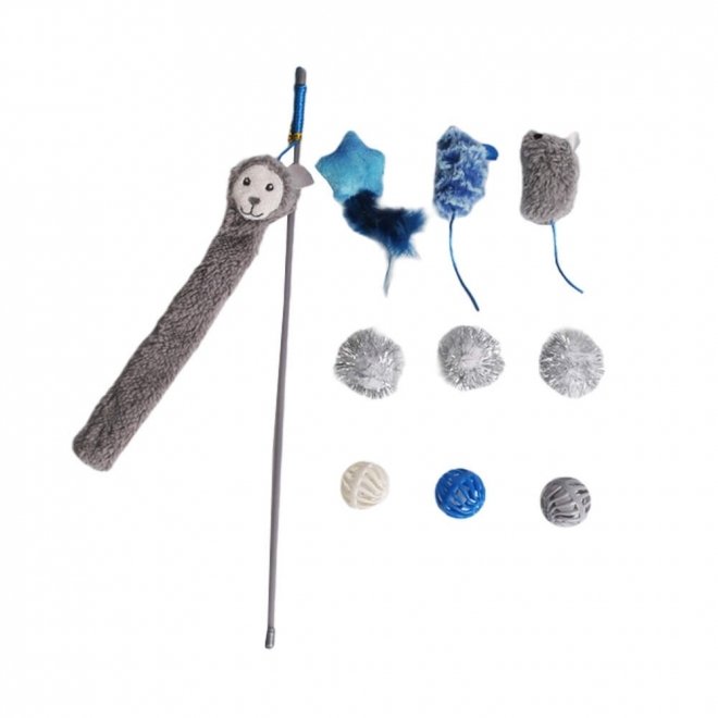 Meow&Me Galaxy Far Away Kattspö med leksaker 10-pack