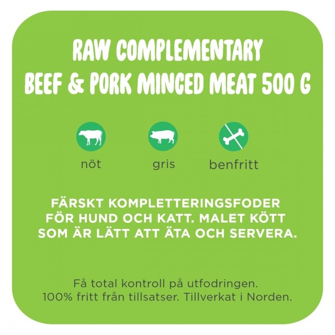 Smaak Raw Complementary Beef & Pork Minced Meat 500 g