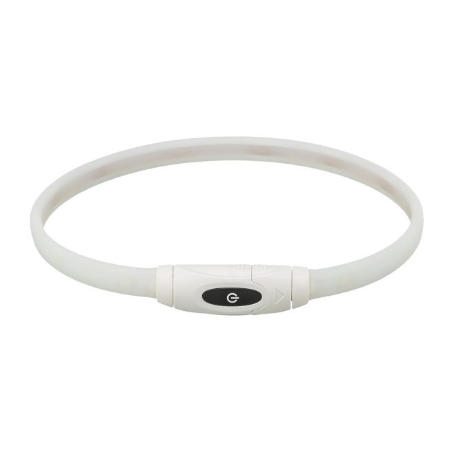 Trixie LED-halsband Vit 65 cm