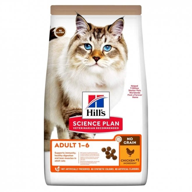 Hill&#39;s Science Plan Cat Adult No Grain med Kyckling 1,5 kg