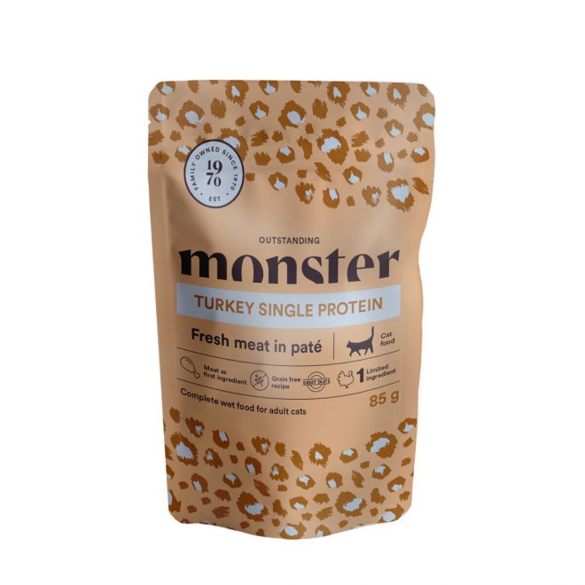 Monster Cat Adult Single Protein Turkey 8x85 g