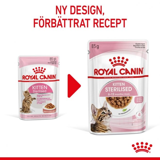 Royal Canin Kitten Sterilised Gravy 12x85 g