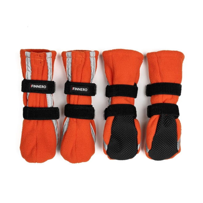 FinNero Halla Fleeceboots med Reflex Orange