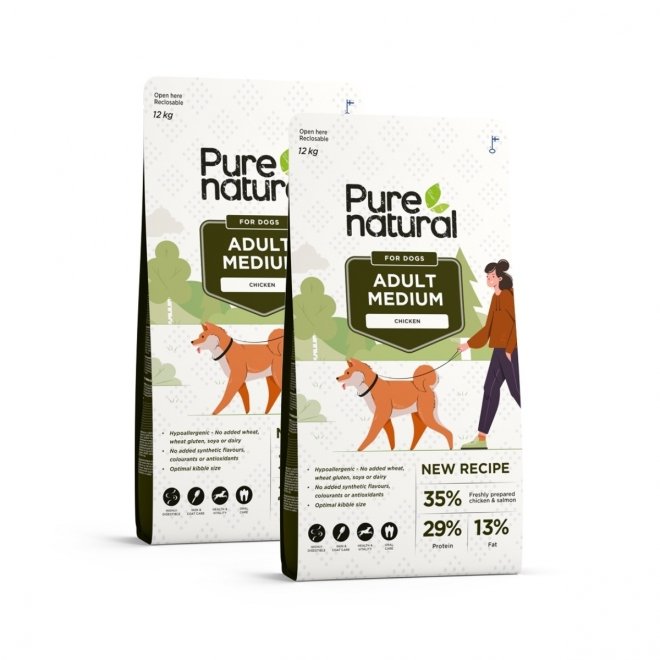 Purenatural Dog Adult Medium Chicken 2 x 12 kg