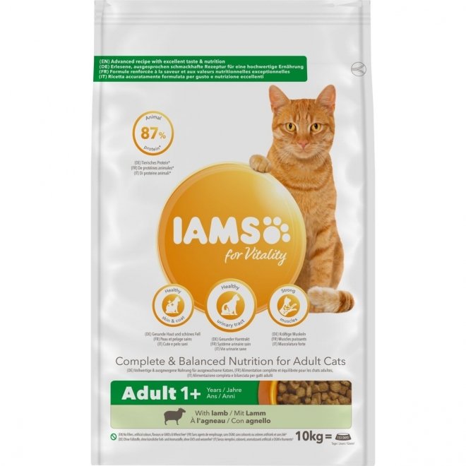 Iams for Vitality Cat Adult Lamb (10 kg)