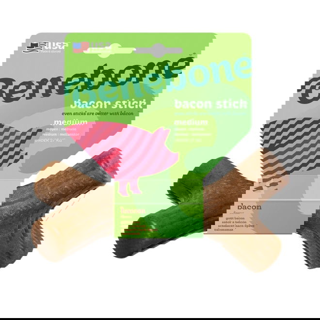 Benebone Tuggpinne i Nylon Baconsmak (M)