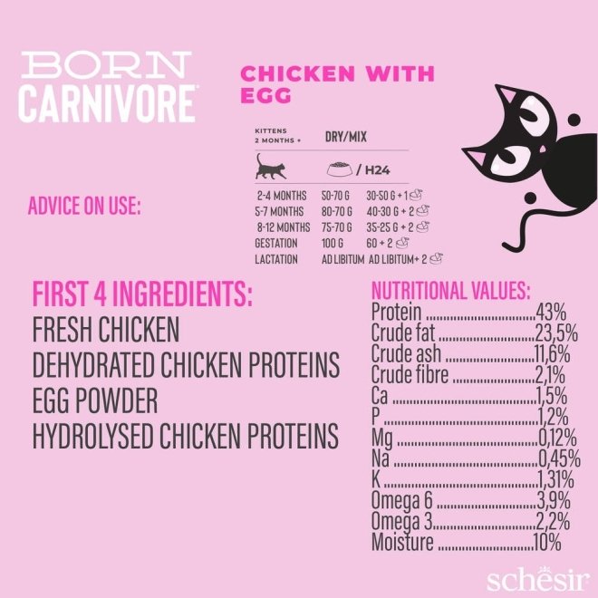 Schesir Born Carnivore Chicken & Egg Baby