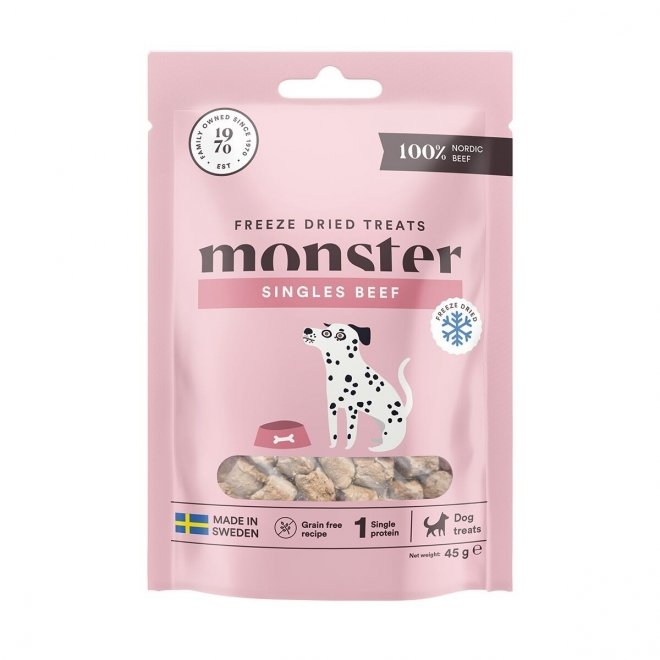 Monster Hundgodis Frystorkad Biff (45 g)