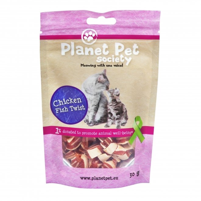 Pet Cat Chicken Twist Snack Kattgodis / Kattungegodis