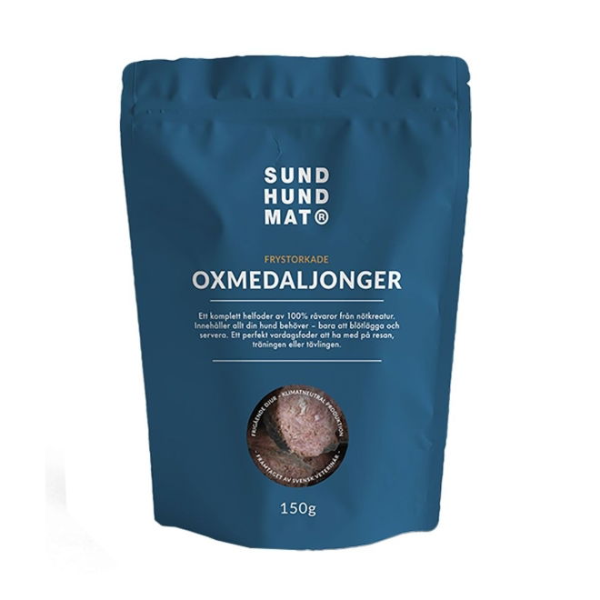 Sund Hundmat Frystorkade Oxmedaljonger 150 g