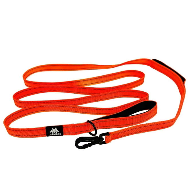 Cerberos Hundkoppel Orange 3 m