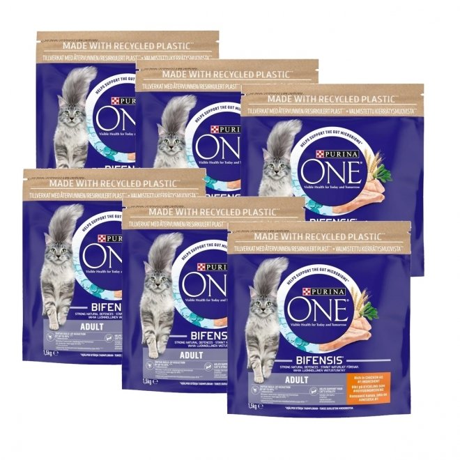 Purina ONE Cat Adult kyckling 6 x 1,5 kg