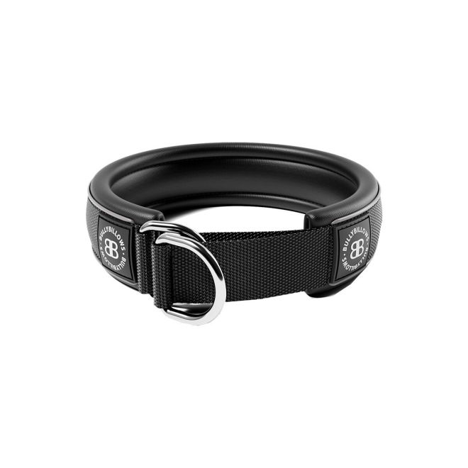 BullyBillows Hundhalsband Halvstryp Reflekterande Svart 4 cm