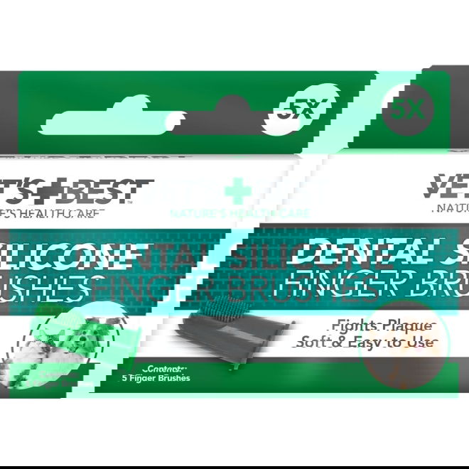 Vets Best Fingertandborstar i Silikon 5-pack