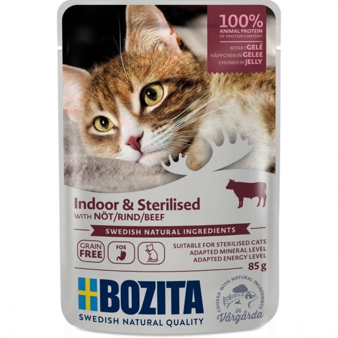 Bozita Indoor & Sterilised Nöt i Gelé 85 g