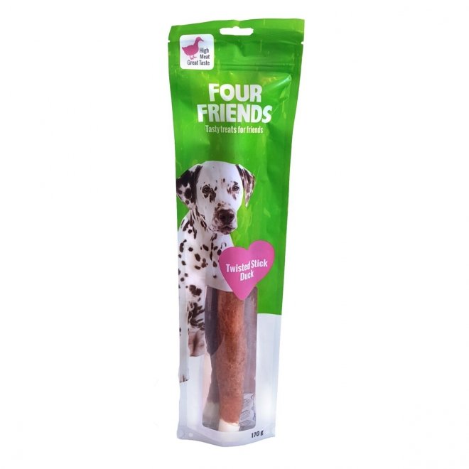 FourFriends Dog Twisted Stick Duck 40 cm