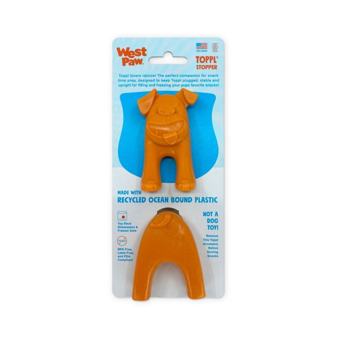 West Paw Toppl Stopper Orange