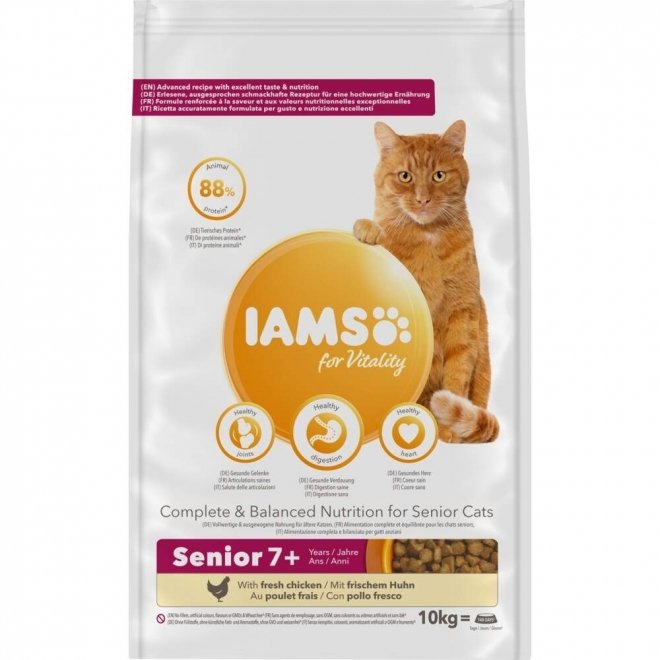 Iams for Vitality Cat Senior Chicken (10 kg)