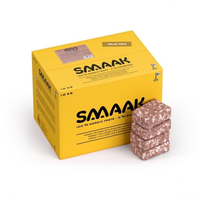 SMAAK Raw Complete Adult Chicken, Pork & Salmon 500 g (10 kg)