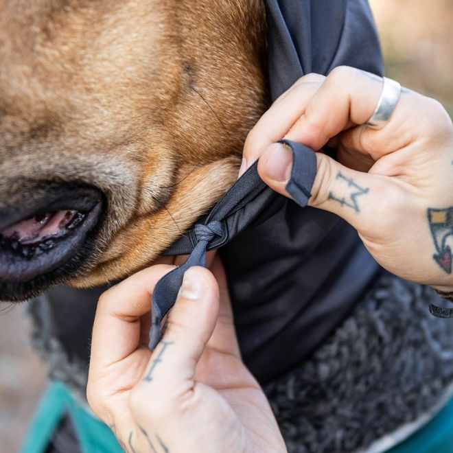 Pomppa Huppu Halsduk till Hund Grå