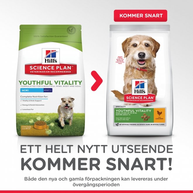 Hill&#39;s Science Plan Dog Adult 7+ Youthful Vitality Small & Mini Chicken