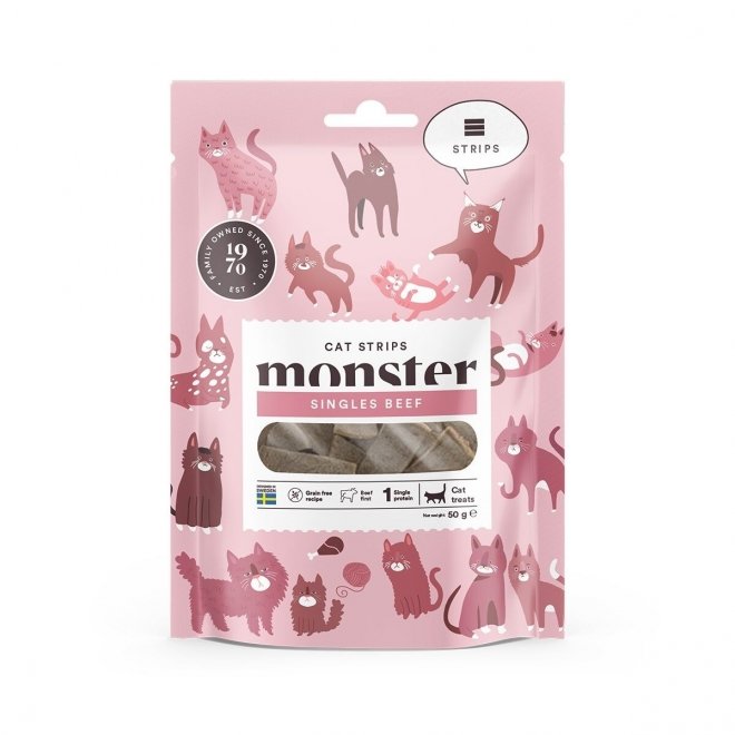 Monster Cat Strips Beef 50 g