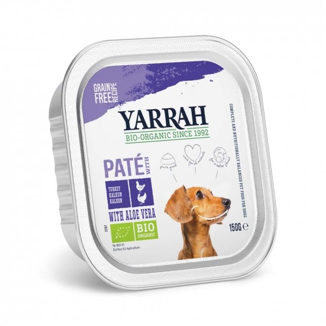 Yarrah Organic Dog Turkey Paté Grain Free 150 g